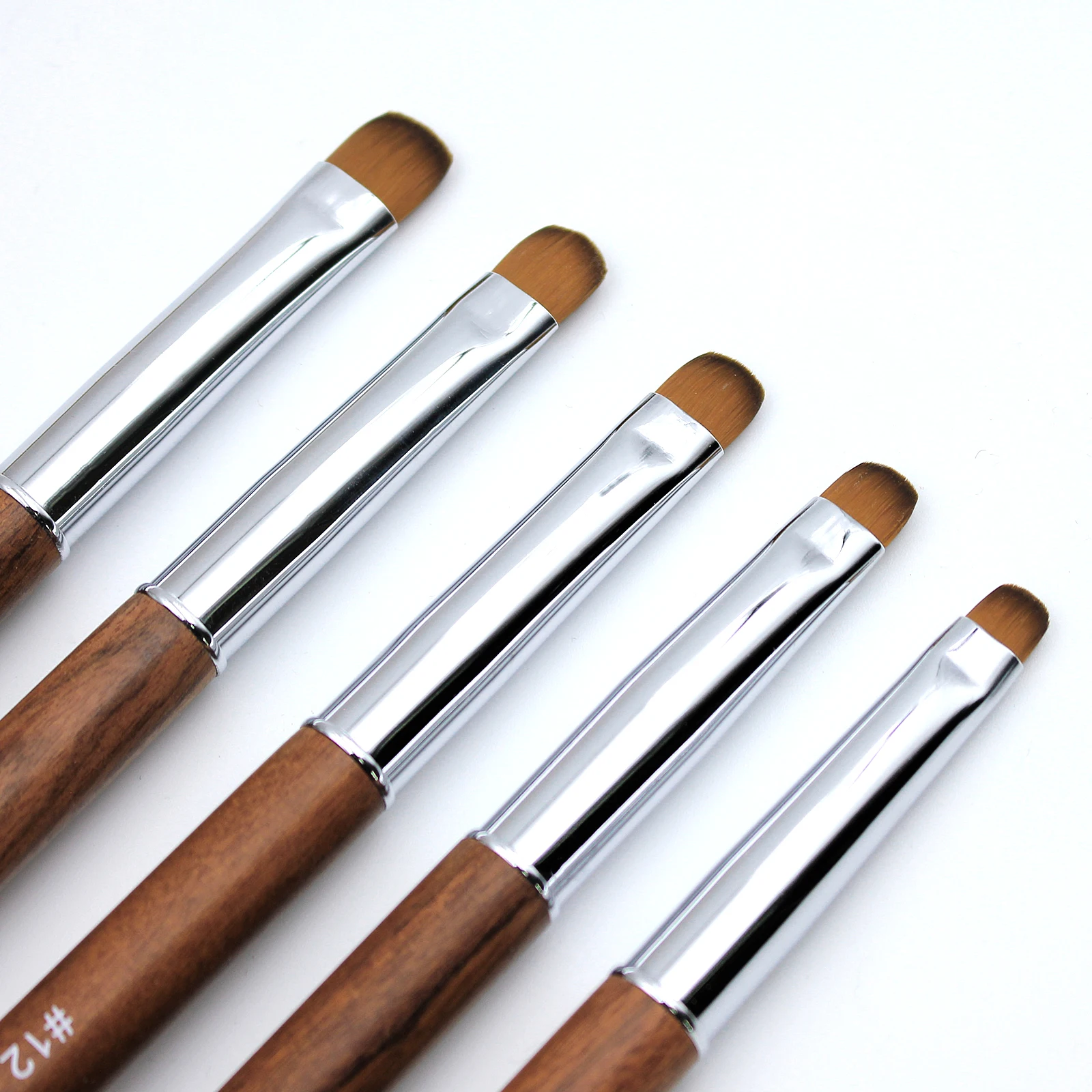 Kolinsky French Nail Art Brush Acrylic Drawing Rhinestone Gel Painting Sandalwood Handle