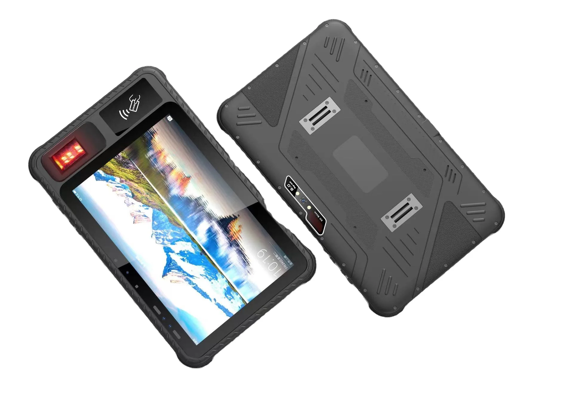 Tablet Industrial Robusto OEM Q102 à Prova d'Água com Tela Sensível ao Toque de 10.1 Polegadas, Leitura de RFID sob Luz Solar, Painel Android em Promoção
