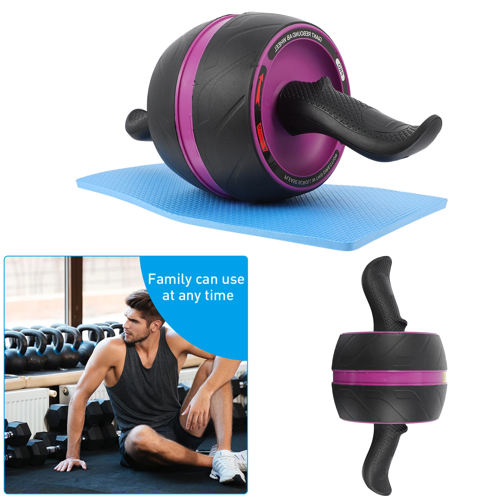 

1 pc Ab Roller Wheel For Abdominal Trainer Exercise Roller Core Workout Fitness Equipment Abs Training Machine Home Gym Men