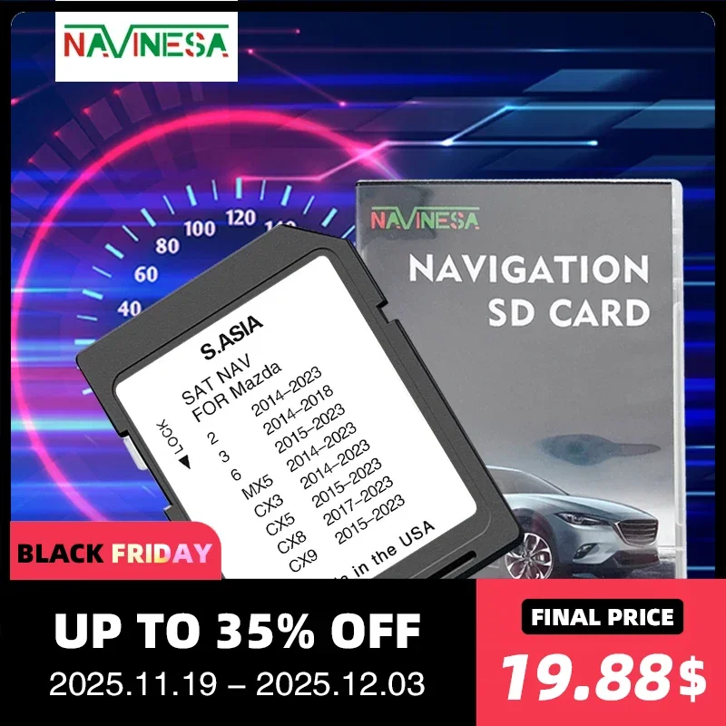 

South Asia Maps for Mazda 2/3/6/MX5/CX3/CX5/CX8/CX9 Vehicle Connect 1 Navigation 2023 Version Software Update Sat Navi 8GB