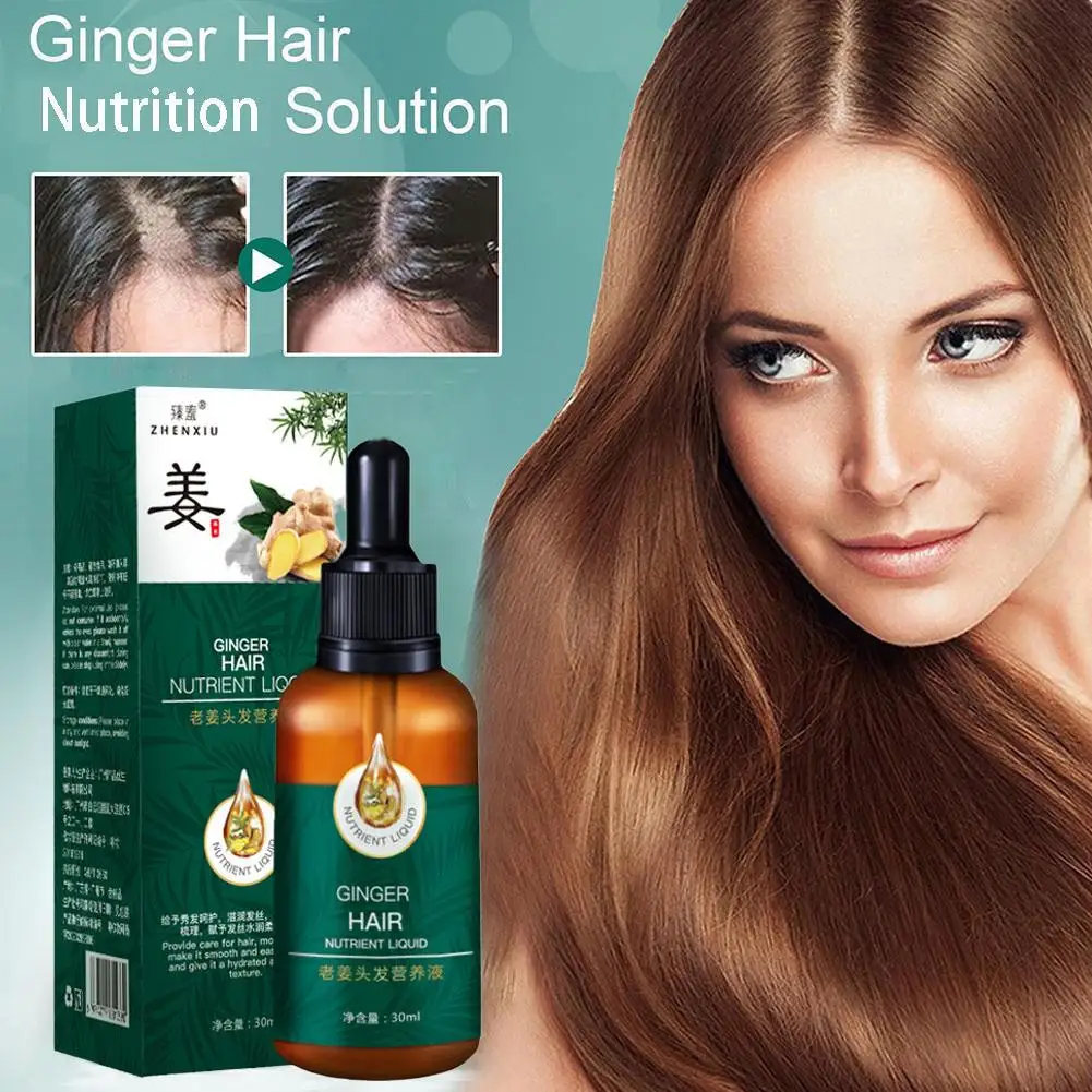 Silky Softening Nutritional Liquid Hair Oil Ginger Extract Anti Smooth Natural Nourishing essence itching Formula Mild Clea H4P5