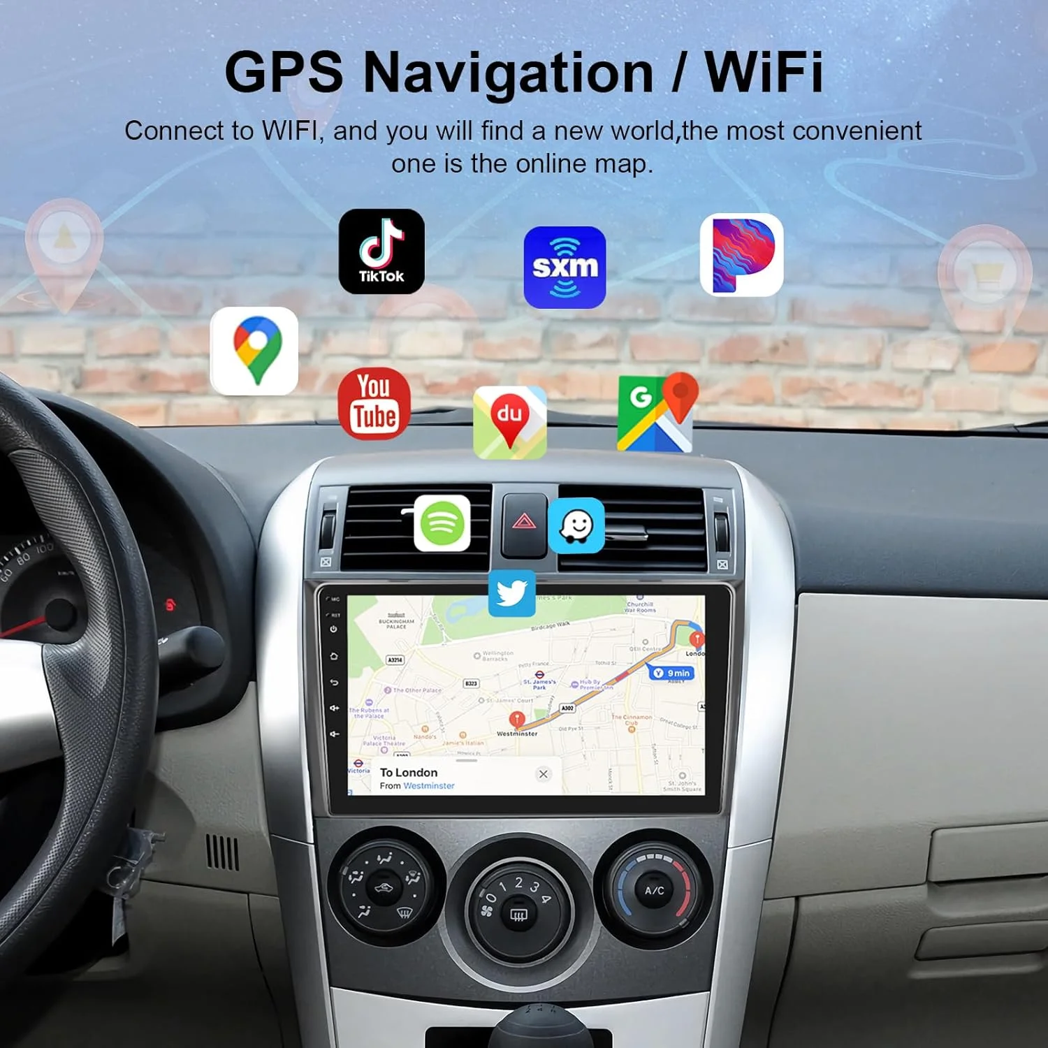 أندرويد 15 Carplay Auto Qualcomm 2K QLED شاشة مشغل راديو السيارة لشركة هيونداي i10 2019-2020 نظام تحديد المواقع ستيريو BT واي فاي 4G الملاحة DSP