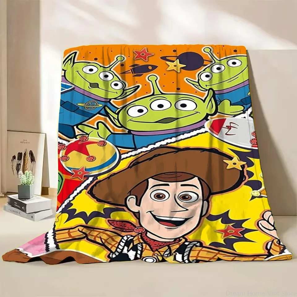 Disney Toy Story Flannel Fluffy Fleece Blanket for Home Bedroom Bed Sofa Office Children Adult Cover Soft Blanket Kids Cute Gift