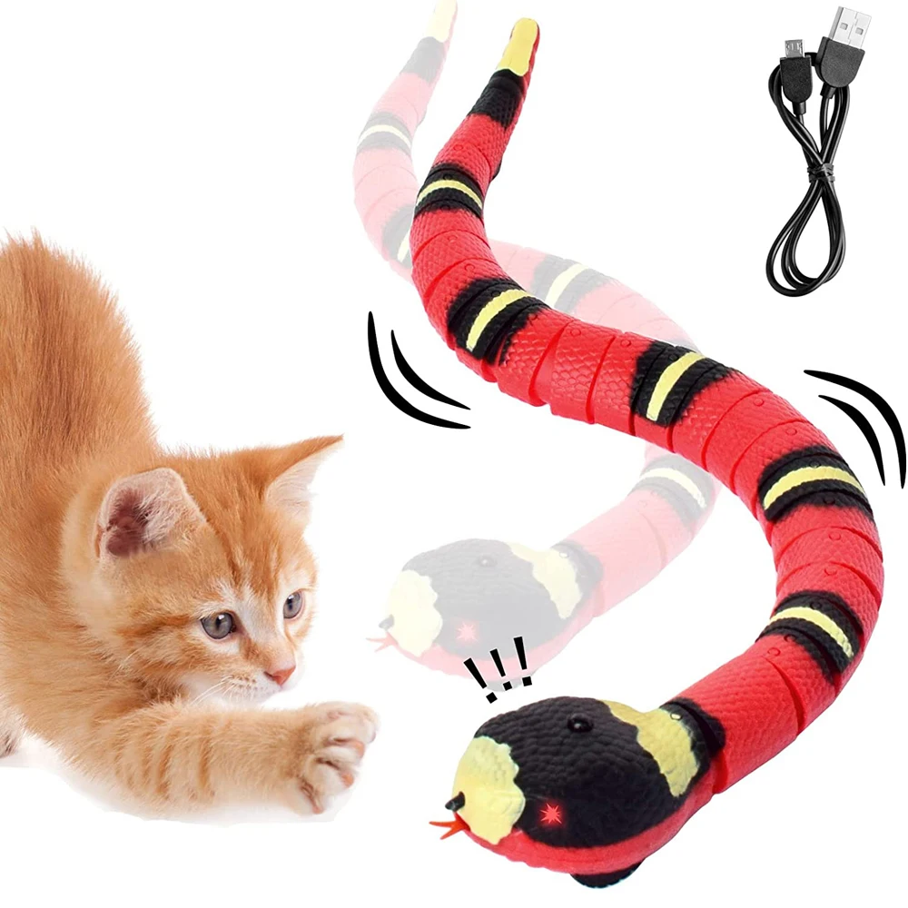 

Interactive Toys Smart Sensing Snake Tease Toys Automatic Cat Toys Eletronic Snake For Cats Dogs Pet Kitten Toys Pet Accessories