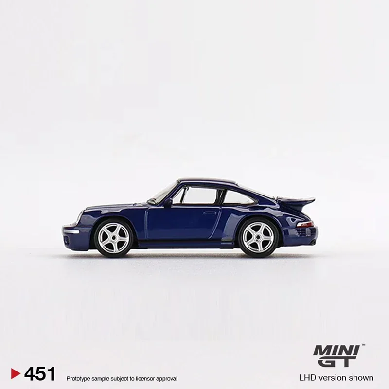 MINIGT 1:64 Model Car RUF CTR Alloy Die-cast Vehicle Collection #451 LHD Dark Blue