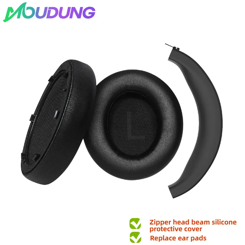 MOUDUNG Replacement Ear Pads/Silicone zipper head beam protective cover For Anker Space Q45 Headphone Sleeve Replace accessories - view 4