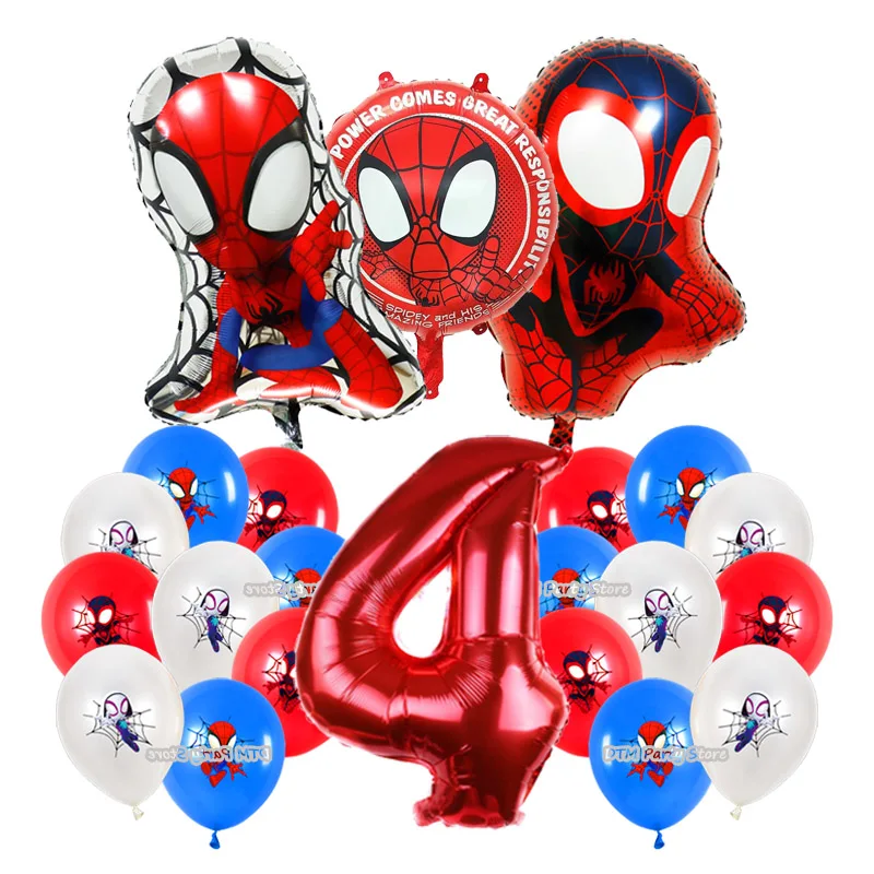 Spidey en zijn geweldige vrienden verjaardagsfeestje decoraties nieuwe SpiderMan thema evenement benodigdheden voor kinderen cadeau aluminiumfolie