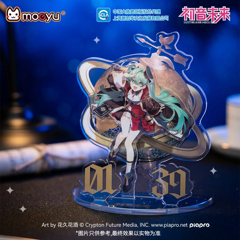 Original Moeyu Hatsune Miku Acrylic Figure Stand Quicksand Bling Model Toys Holders Anime Peripheral Vocaloid Cosplay for Gift