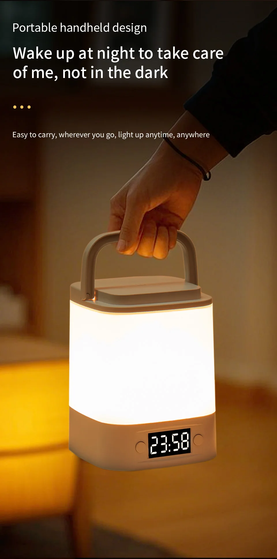 LED Night Light Bedside Rechargeable Desk Lamp Bedroom Baby Feeding Eye Protection Sleep Children's Room LightS Table Lamp