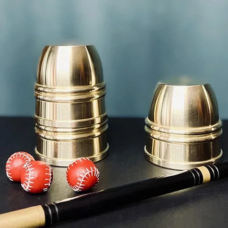 Cups and Balls (Medium) Classic Magic Trick Vanishing Appearing Ball Close Up Street Illusion Gimmick Prop Professional Magician