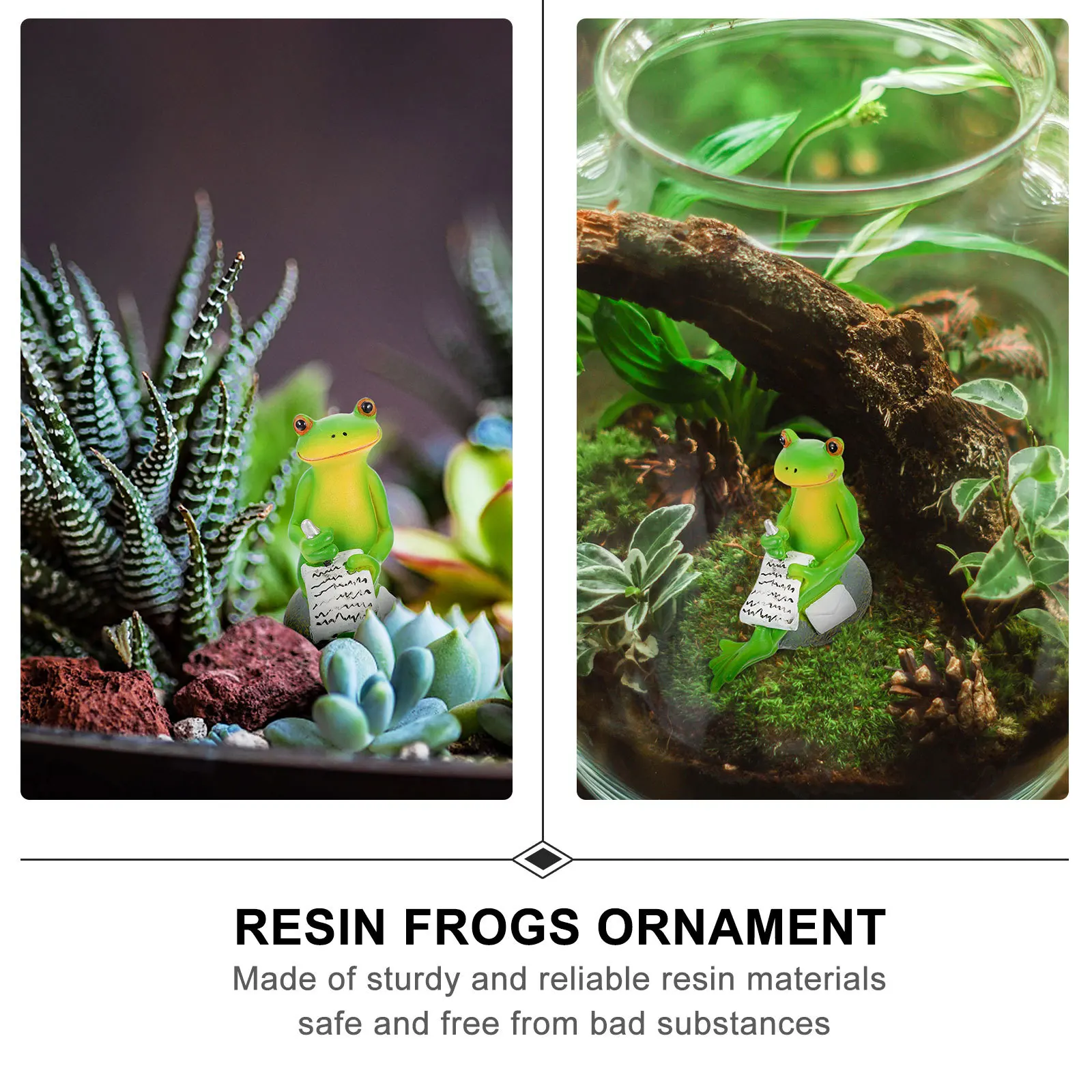 

1Pcs Resin Frogs Desktop Adornment Durable Material Tabletop Ornament Home Decor Gift Frogs Desktop Decor Tabletop Ornament