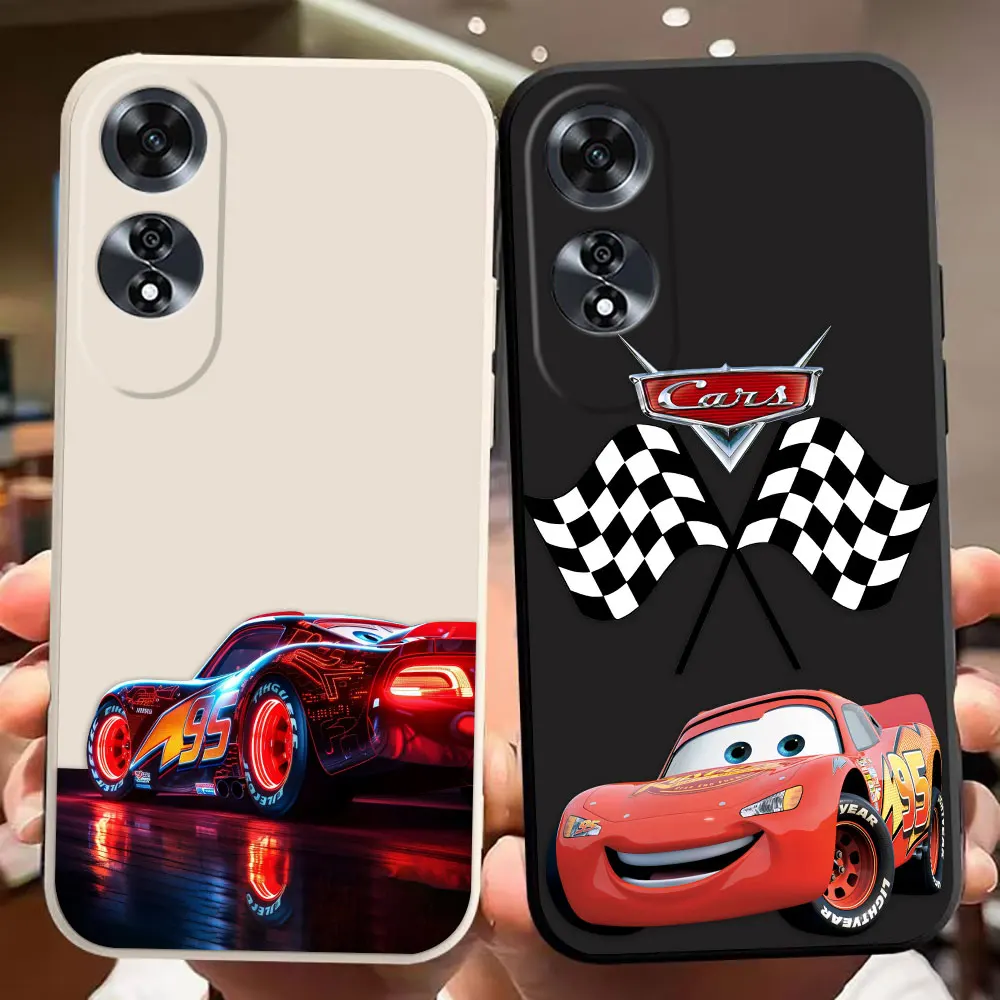 

Cartoon Cars Lightning McQueen Phone Case For OPPO F29 A9 A15 A16 A17 A31 A38 A53 A54 A57 A60 A74 A78 A91 A92 A93 A94 A98 Case