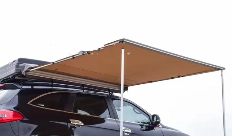 4x4 Adventure Square 2-Person Outdoor Camping Side Awning Canopy Retractable Car Cover Straight Bracing Type 4