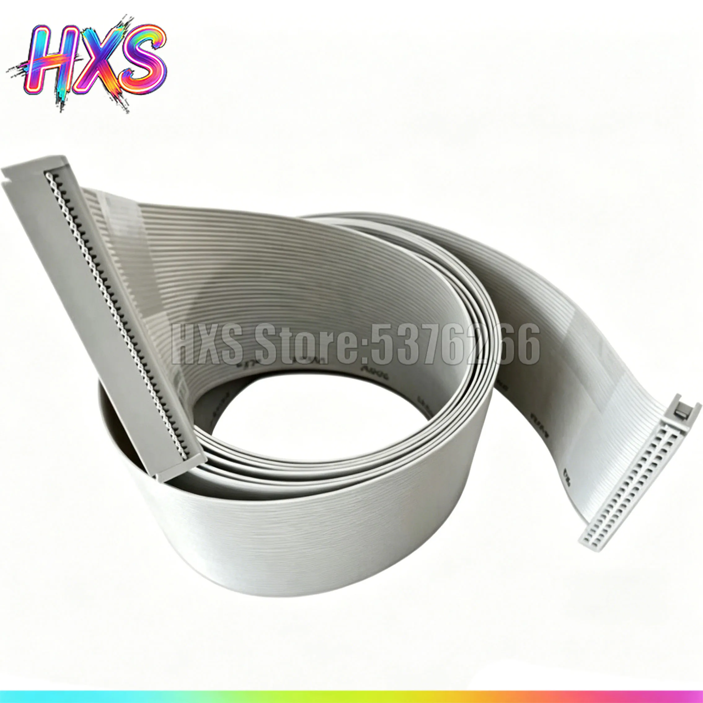 1PCS JST 2.54mm 30/50/80cm 1M/1.2M/2M/5M Testing machine connector 64P Gray hatching IDC ICT 2x32P Cable spacing  FC Connector