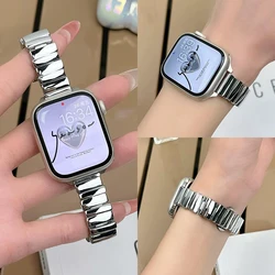 Metal Strap for Apple Watch 10 Ultra 42mm 9 8 7 Band 46mm 45mm 41mm Women Belt Bracelet iWatch Series 6 SE 40/44/49mm Watchband