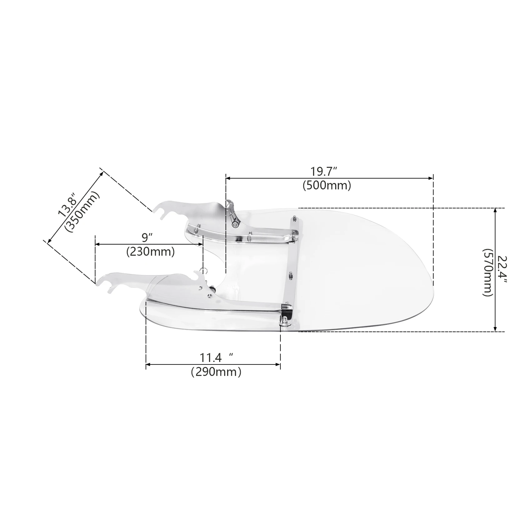 Motorcycle Windscreen Windshield For Harley Softail Slim S FLSS Heritage Softail Classic FLSTC Fat Boy S FLSTFBS Deluxe FLSTN 17