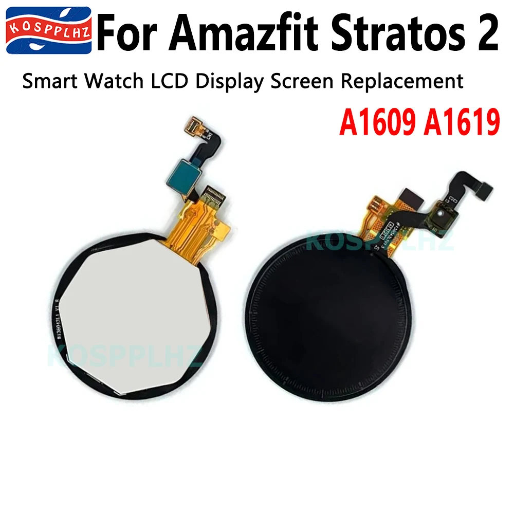 Замена сенсорного экрана ЖК-дисплея в сборе для Amazfit Stratos 2 Stratos2 A1609 A1619, ЖК-дисплей для часов