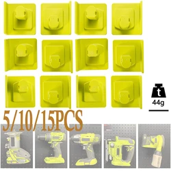 5-15Pcs Tool Mount Holder Plastic Wall Mount Electric Tool Battery Dock Holder Compatible Heavy Duty Hanger for RYOBI 18V Batter