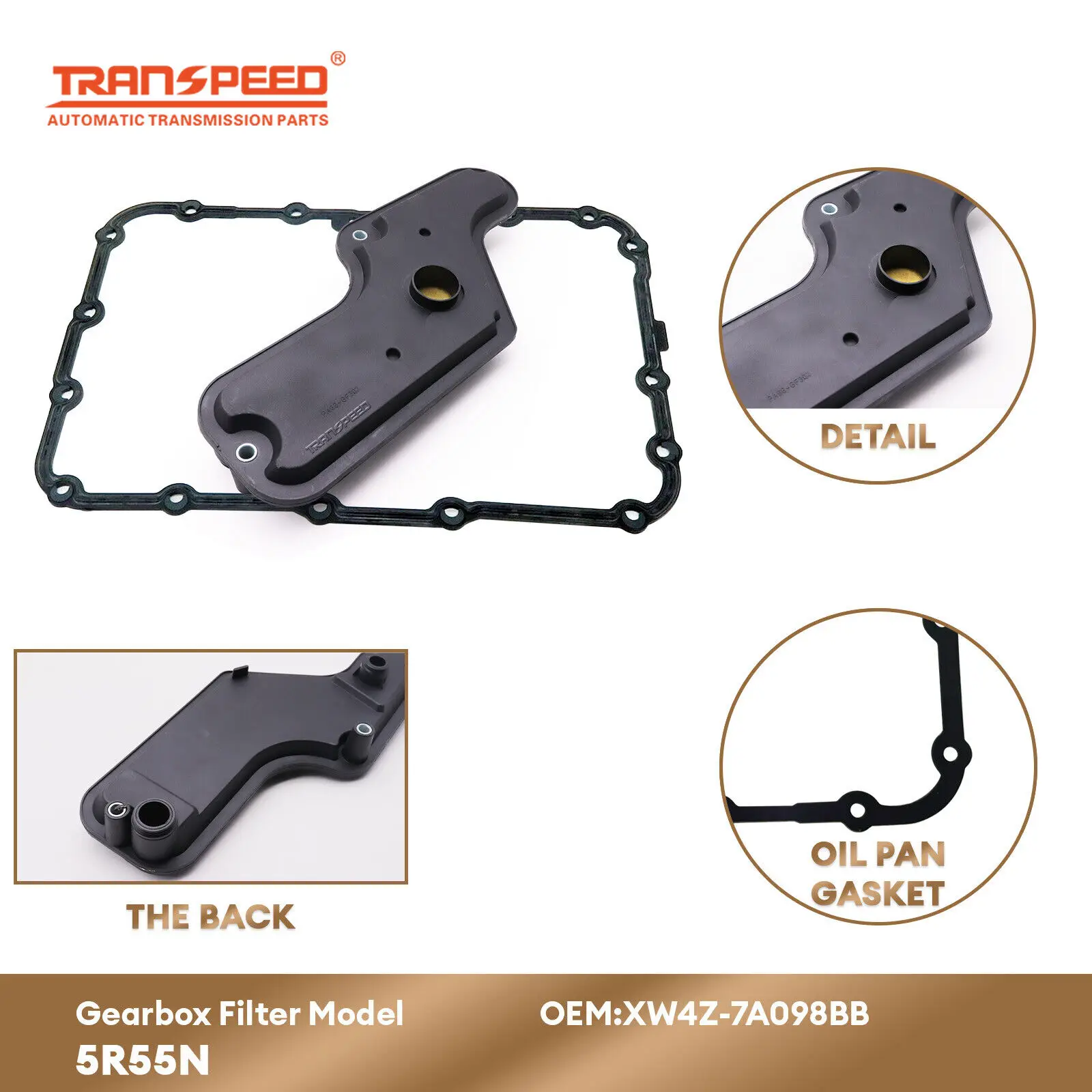 

TRANSPEED XW4Z-7A098BB 5R55N 5R55S комплект прокладок автомобильного масляного фильтра замена для Ford Lincoln