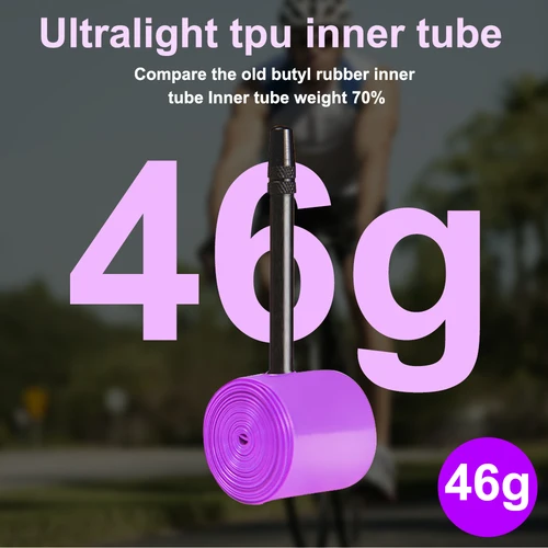 Imagen 2 del producto 46g CYDY TPU tubo interior 700C GRAVEL bicicleta 700x35-50C para 35C 38C 40C 45C 50C neumático bicicleta cámara MTB 29x1,5-1,95 pneu aro neumático