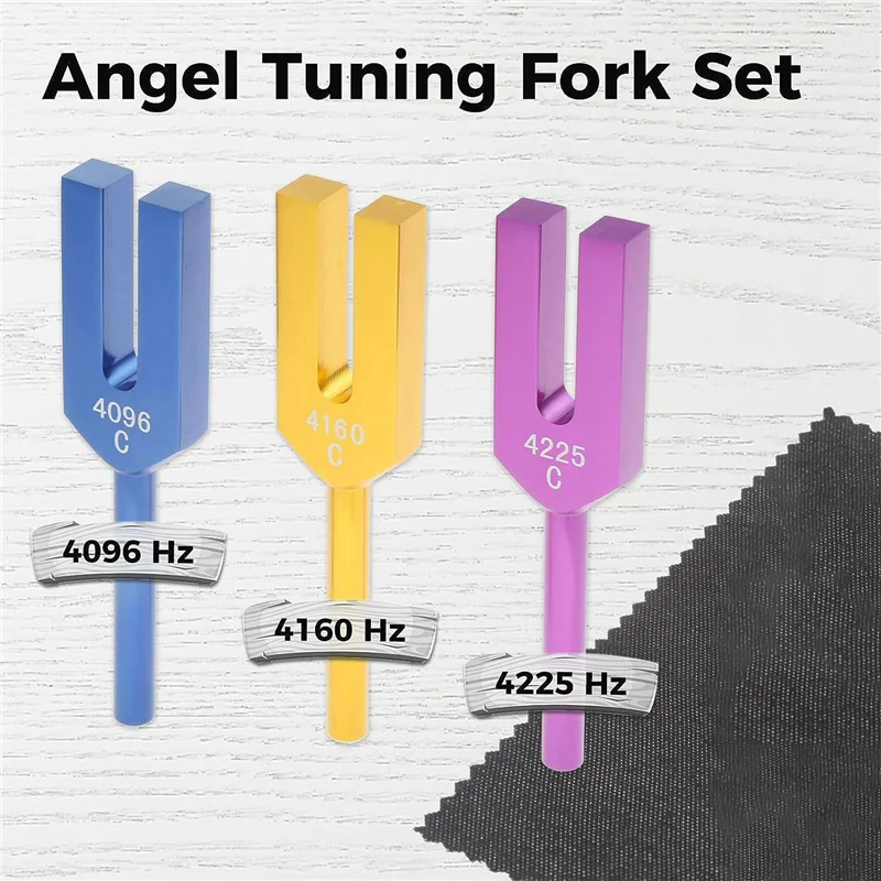 Tuning Forks Set 4096 Hz 4160 Hz 4225 Hz Tuning Forks Set for Sound Healing, Musical Instrument