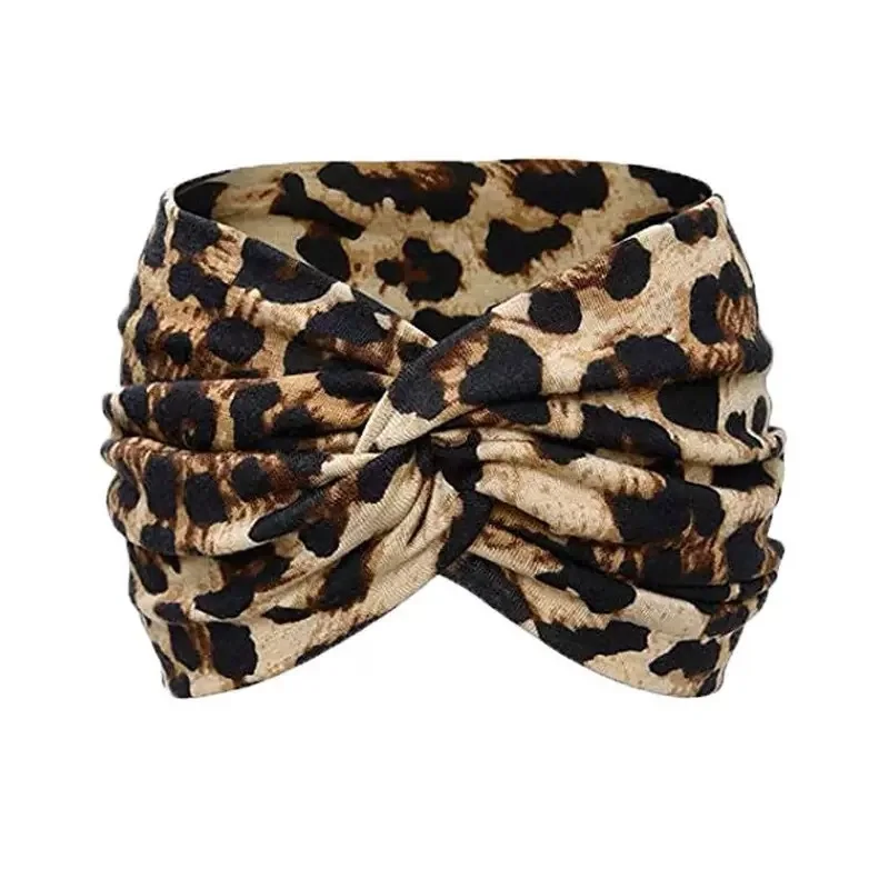 Breites Stirnband mit Bohemian-Print – wasserabsorbierend, Kreuzgurte, geeignet für Yoga, Laufen und den täglichen Gebrauch – Detail 6