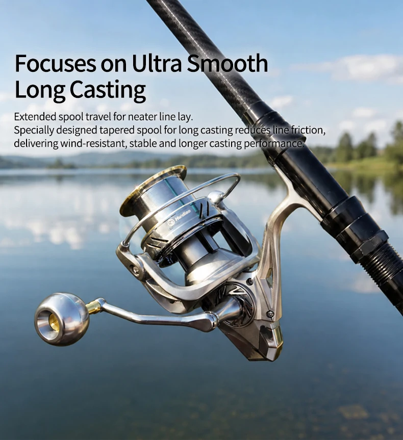 Huidiao KNIGHT ST Big Game Spinnrolle Surfcasting-Rolle 8000 9000 10000 12000 14000 25KG Max Bremskraft für Salzwasser – Detail 14