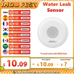 IMOU-Sensor inteligente de fugas de agua, alarma de detección de inmersión, WiFi, Zigbee, IP66, App IMOU Life, monitoreo, Automatización del hogar inteligente