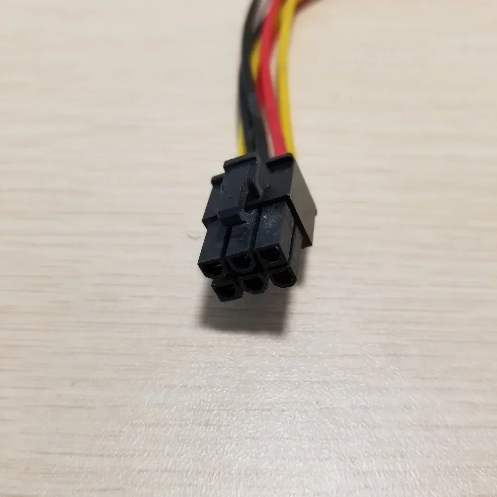 1 pcs ATX 듀얼 4Pin 몰 렉스 그래픽 비디오 카드 6Pin PCI-E PCIe 전원 케이블 코드 18AWG 11cm PC 컴퓨터 DIY