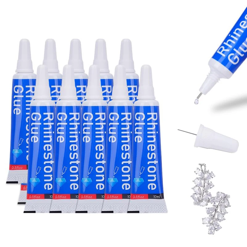 10/15/110ml Clear Glue Rhinestone Clothing Fabric glue Adhesive Glass Plastic Glue Point Diamond Jewelry DIY With Applicator