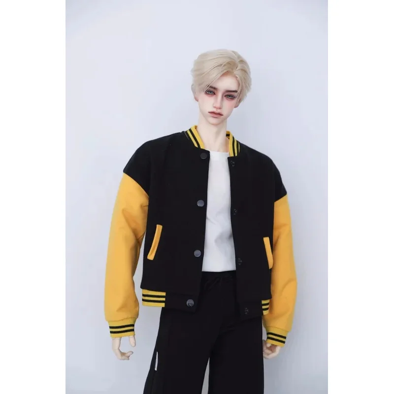 

bjd doll clothes are suitable for 1/4 1/3 Uncle ID 75-size two-color two-tone baseball jacket and doll accessories