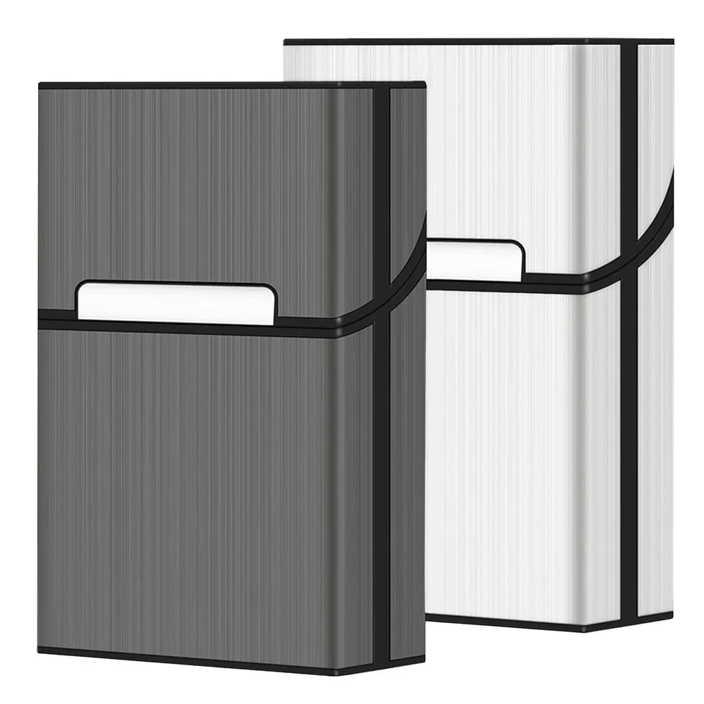 Portable Cigarettes Slim Aluminum Cigarette Case Cigar Tobacco Holder Box Storage Container Smoking Accessories