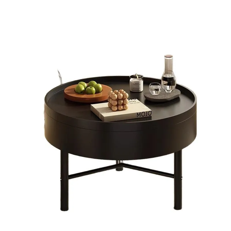 

Rotatable round creative coffee table, small round table in the living room, new light luxury small apartment