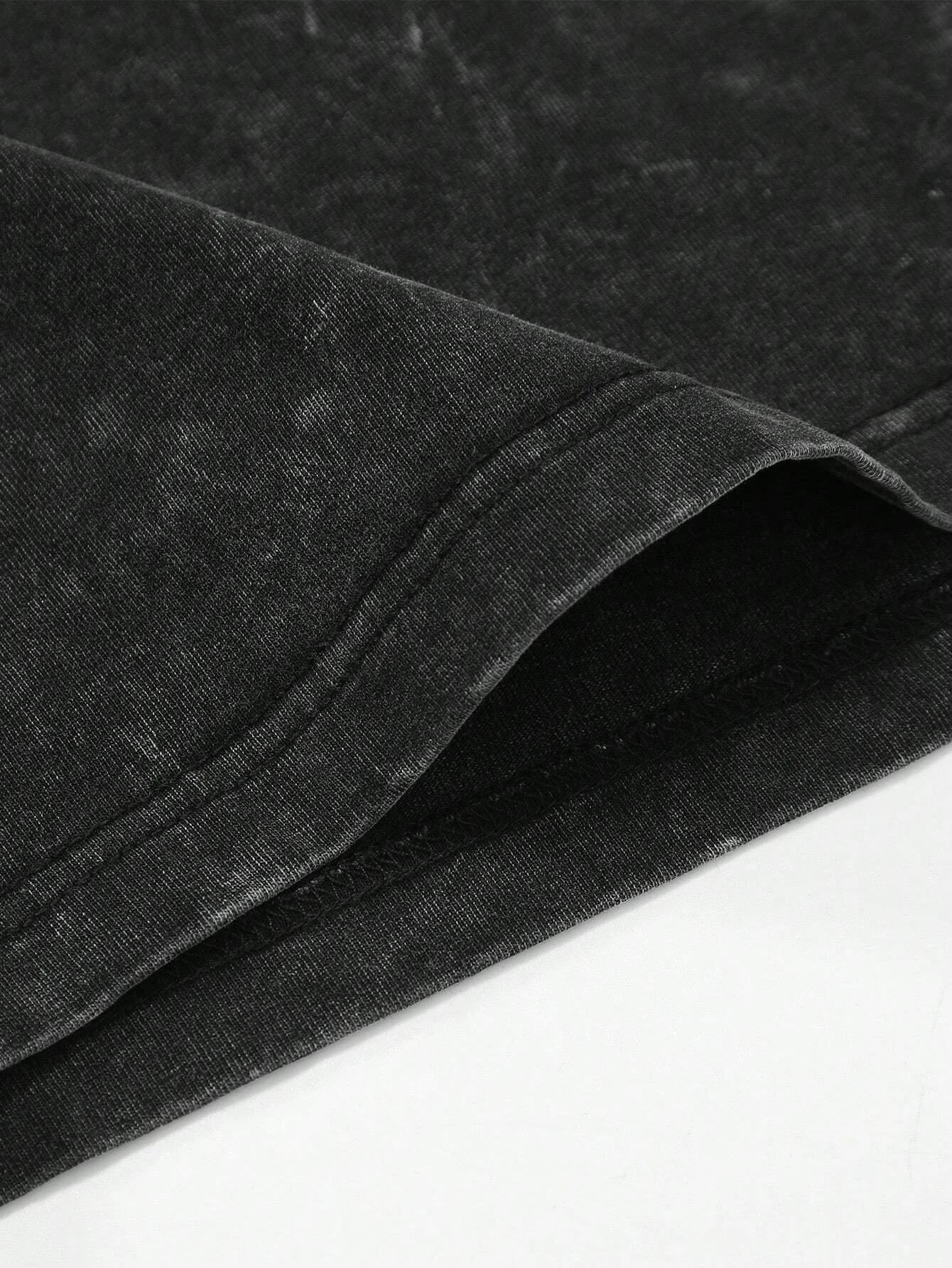 2025 الصيف الأسود الرجال الشارع الشهير 100% القطن الخالص الكلب لايكا مطبوعة غسلها تي شيرت الرسم حجم كبير كول خمر س الرقبة الرجال #3