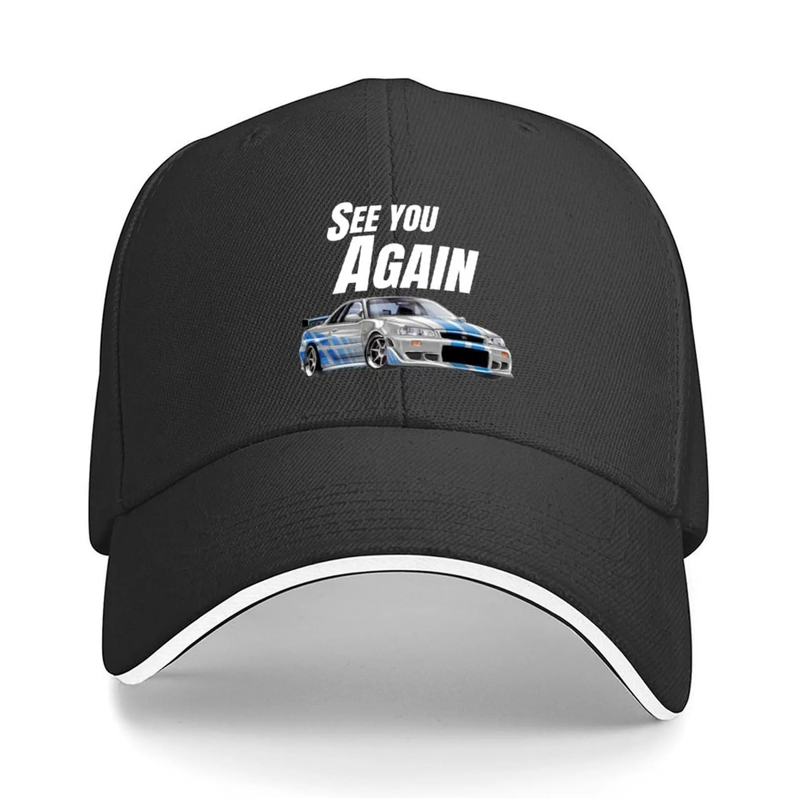 

See you Again { fast and furious R34 GTR } Baseball Cap Christmas Hat hard hat derby hat Girl Men's