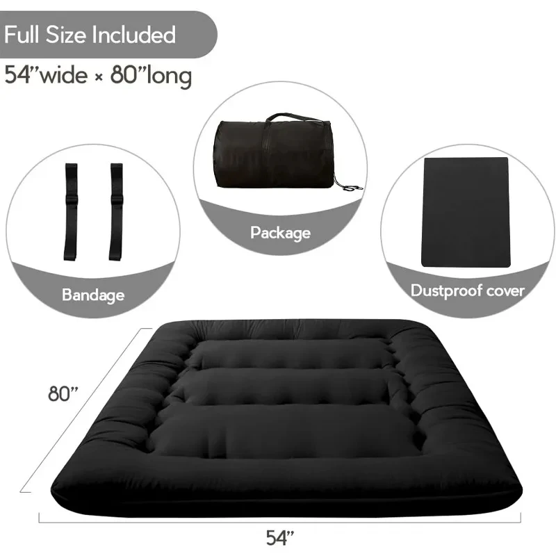 Japanese Tatami Mattress Double Bed Soft Foldable Floor Mat for Lazybones Futon Household Bedroom Mattress Topper Winter Cushion