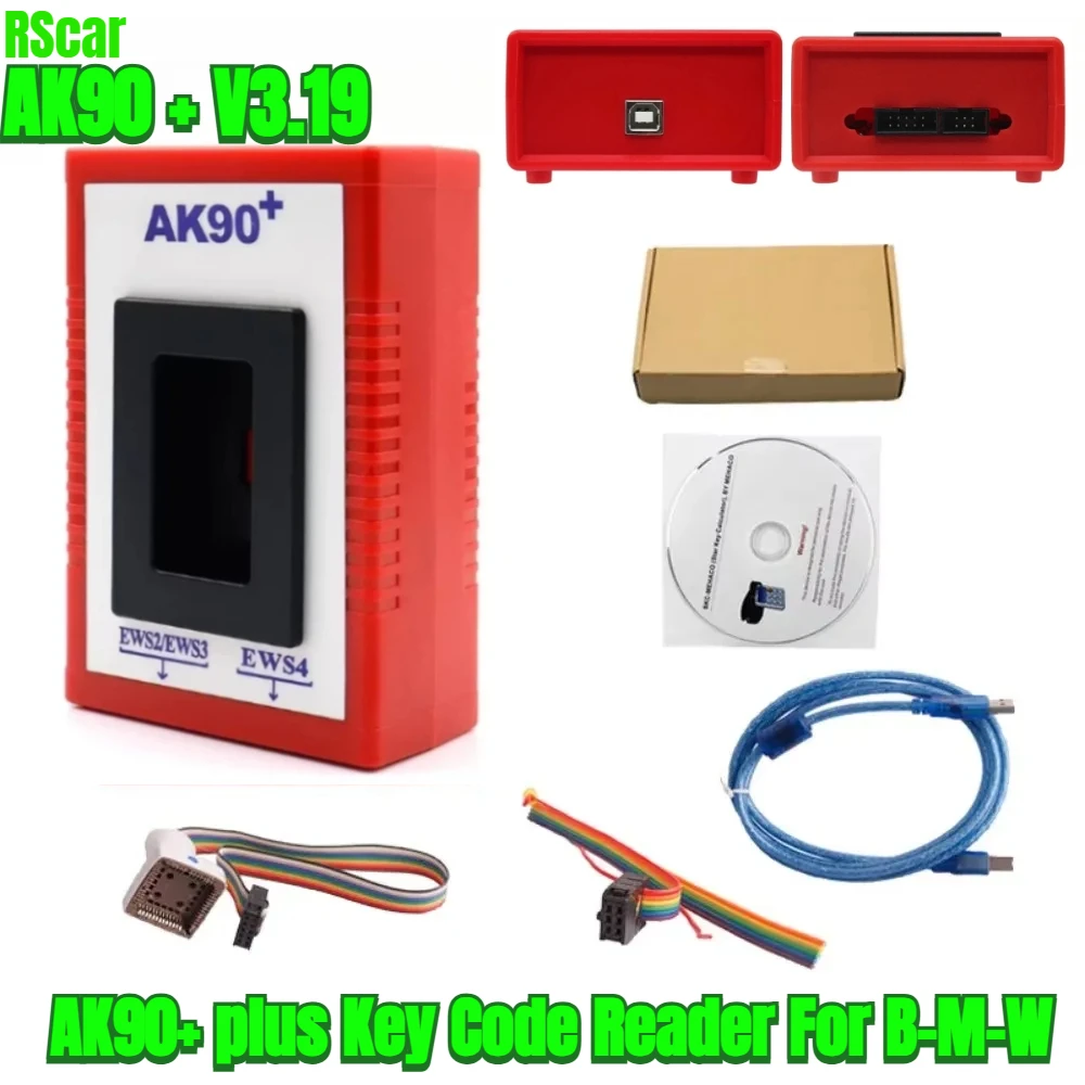 

Высокое качество для BMW Auto AK90 + программатор ключей V3.19, версия поддерживает EWS CAS 1995-2009, считыватель кодов ключей для инструментов программирования BMW