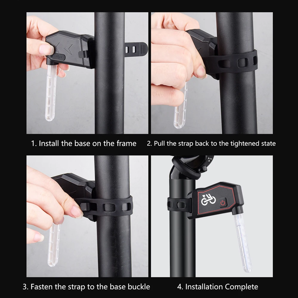 Bicycle Taillight Bicycle Flowing Water Tail Light Night Cycling Safety Indicator Rear light MTB Road Bike Warning Lights