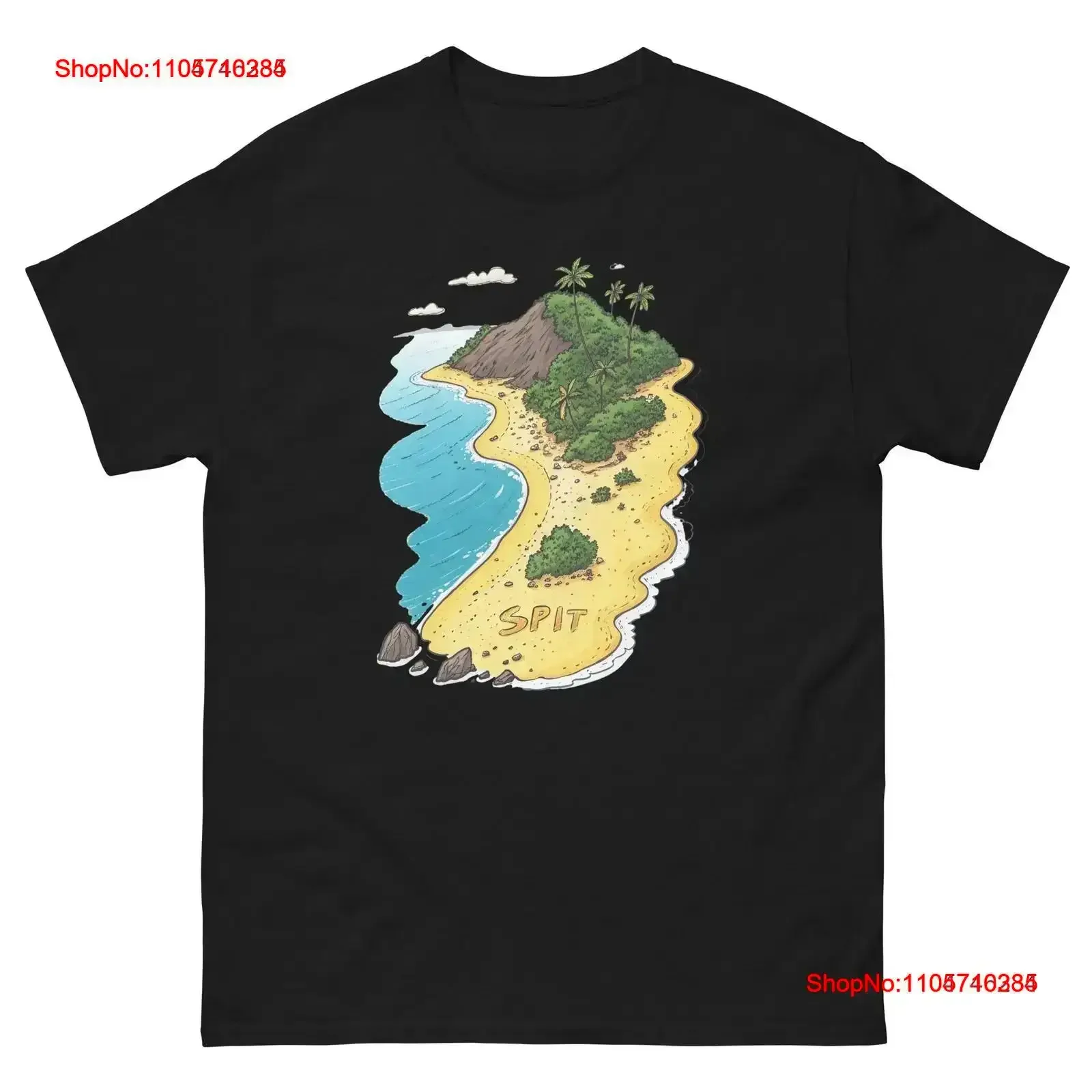 Spit Geographical Landscape Location Scenery T Shirt vintage Washed graphic Stretched Slightly streetwear Casual Versatile