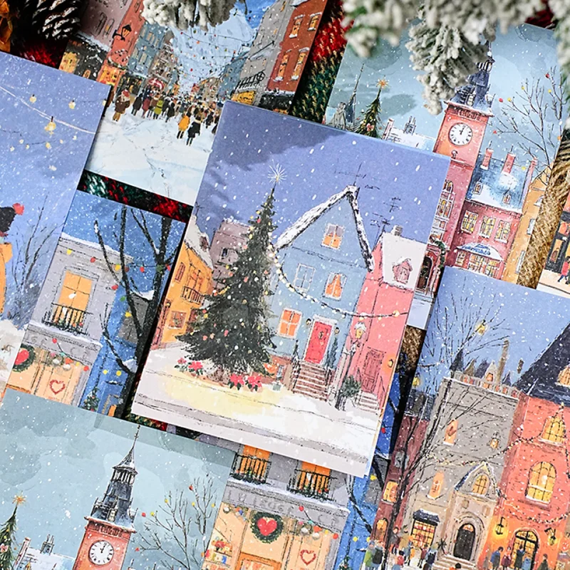 مجموعة ورق قصاصات عيد الميلاد مكونة من 60 قطعة، لوازم صنع بطاقات مذكرات منقوشة عتيقة لتزيين صفحة المجلات، مشغولات يدوية احتفالية