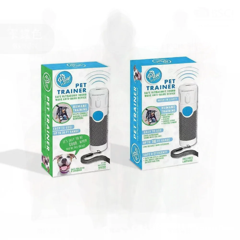

Ultrasonic Automatic Handheld Dog Barking Stopper Sound Wave Dog Repellent Trainer Universal Plastic White