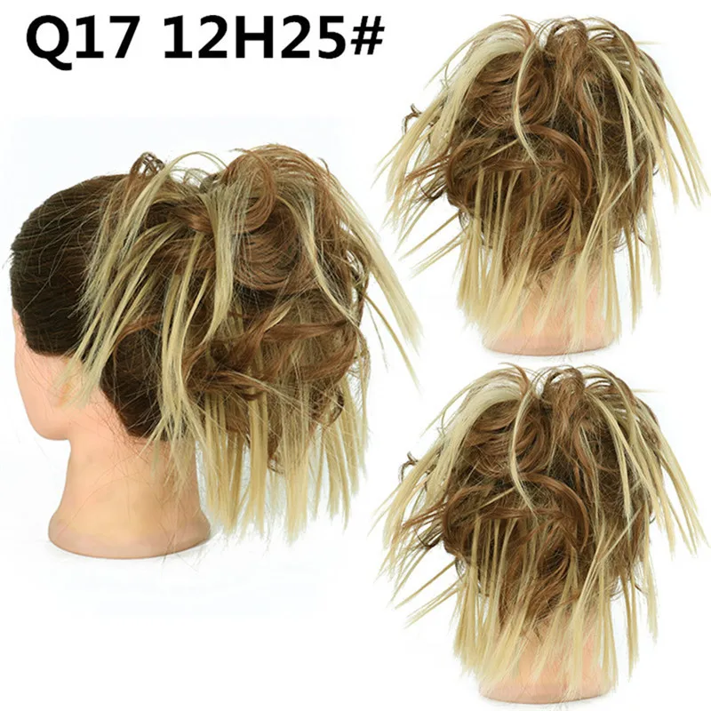 Messy Bun Hairpiece with Elastic Rubber Band