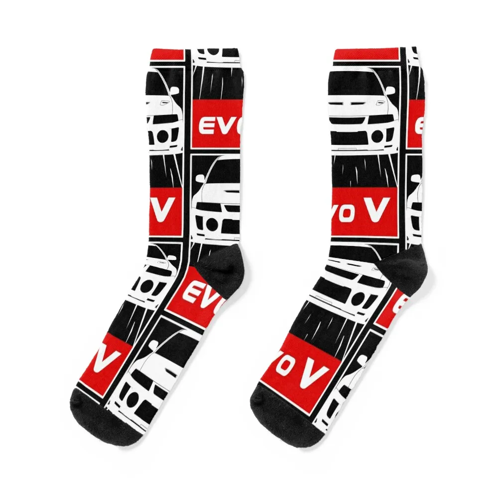 

Mitsubishi Lancer Evolution 5 Socks new year funny sock short Girl'S Socks Men's