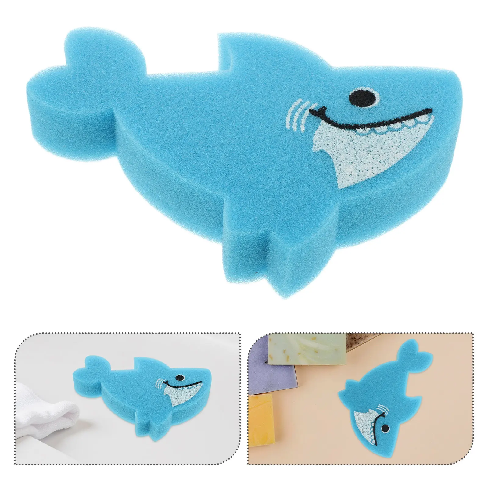 

Набор из 6 креативных губок для ванны: детские мультяшные губки-акулы для душа, мягкие отшелушивающие губки для младенцев, незаменимые принадлежности для ванны, губки для детей в виде морских животных для очищения кожи