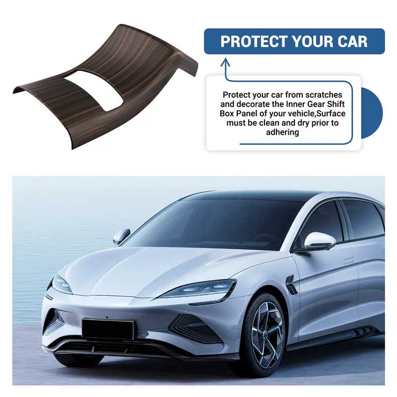 

NEW-Car Rear Air Outlet Vent Panel Cover Trim Decor Protective Wood Grain Color For BYD Seal / BYD ATTO 4