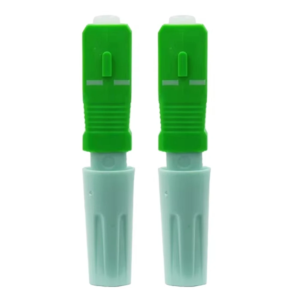 ABIU 100pcs SC SM Single-Mode Optical Connector FTTH Tool Cold Connector Tool SC UPC Fiber Optic Fast Connector APC