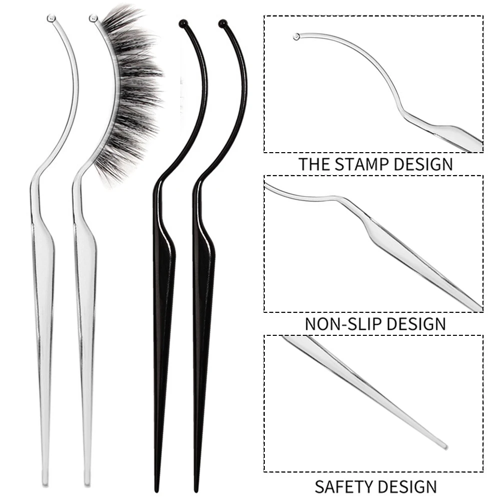 2Pcs 3D Eyelash Extensions Style Try On Stick False Eyelashes Display Stick Tool for Display Grafting Eyelashes Effect
