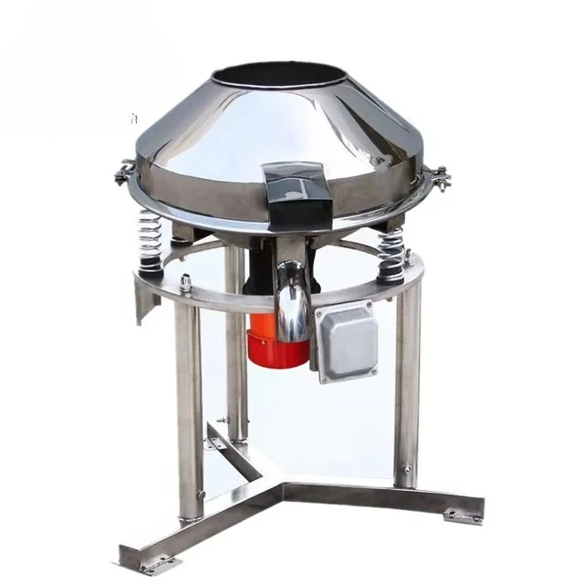 Stainless steel gypsum mud/ceramic glaze rotary vibrating screen filter solid-liquid separation screening machine