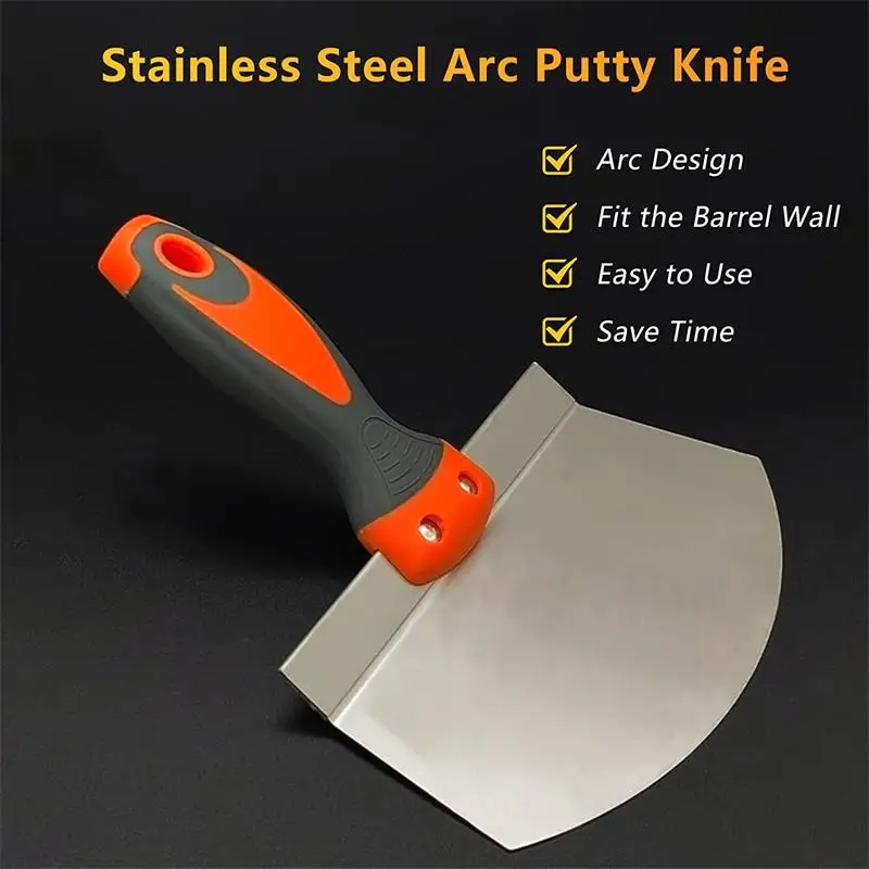 Putty Knife De Aço Inoxidável Pá De Gesso, Espátula De Enchimento, Raspador De Papel De Parede, Decoração De Parede, Ferramentas Manuais, Dropshi