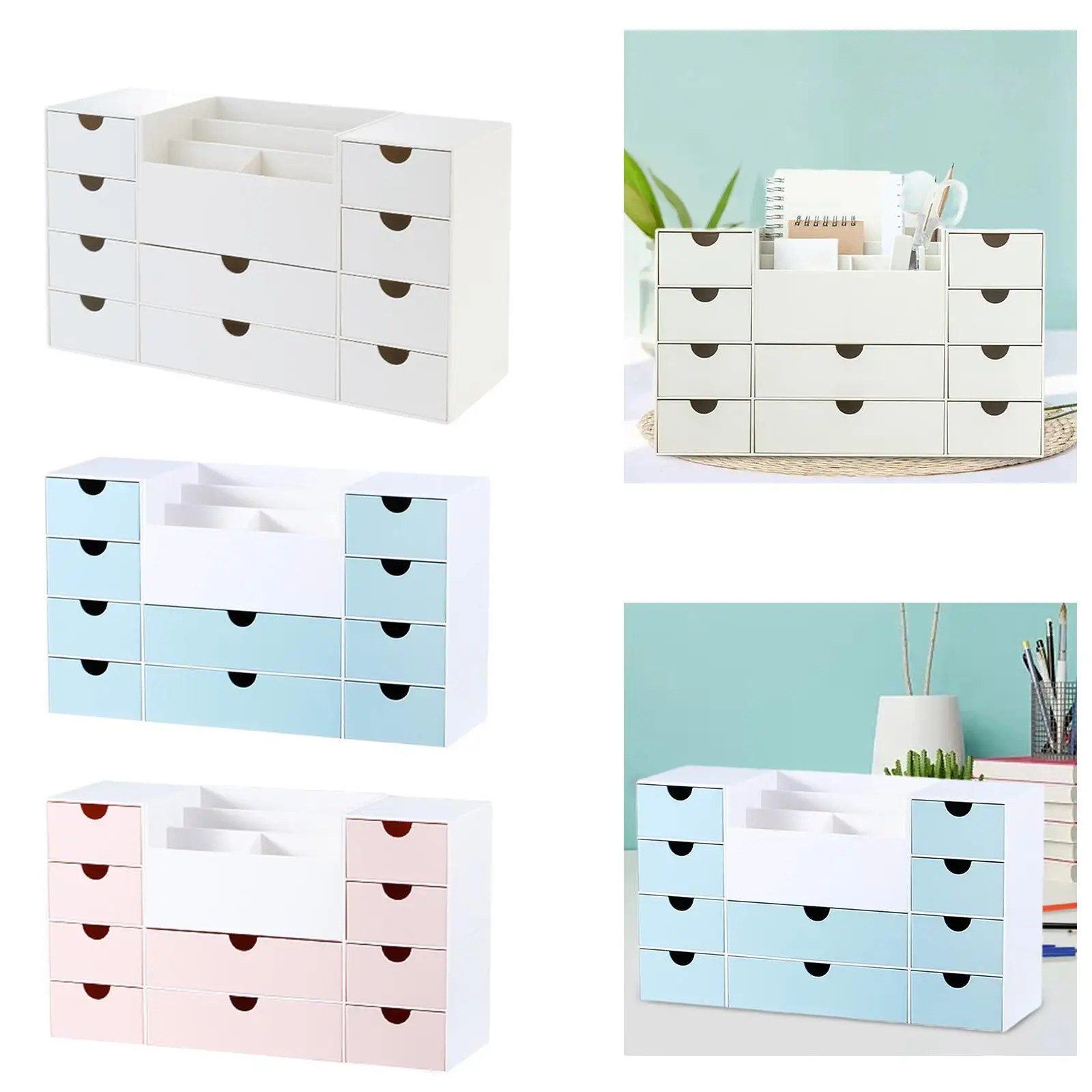 Desktop Jewelry Box Multipurpose Office Supplies Organiser Desktop Storage Box for Home Office Countertop Kitchen Art Supply image 3